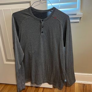 Lightly worn Grey Lululemon Henley. Long sleeve, no original tags.